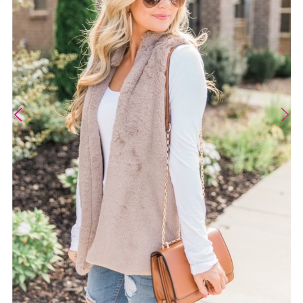Pink Lily Soft Mocha Vest